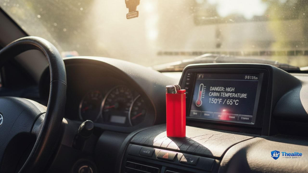 is it safe to keep a lighter in your car