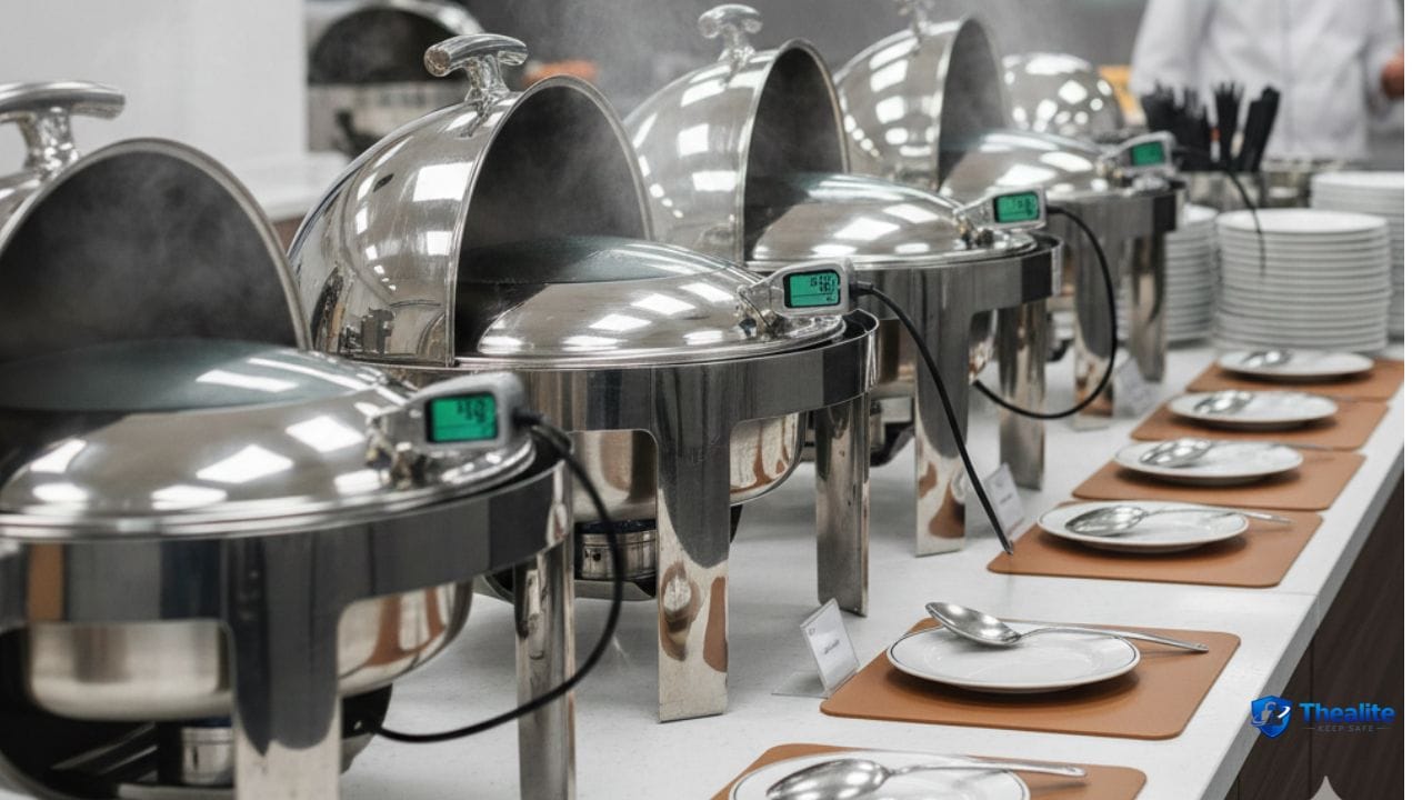 how to keep soup safe on a buffet line