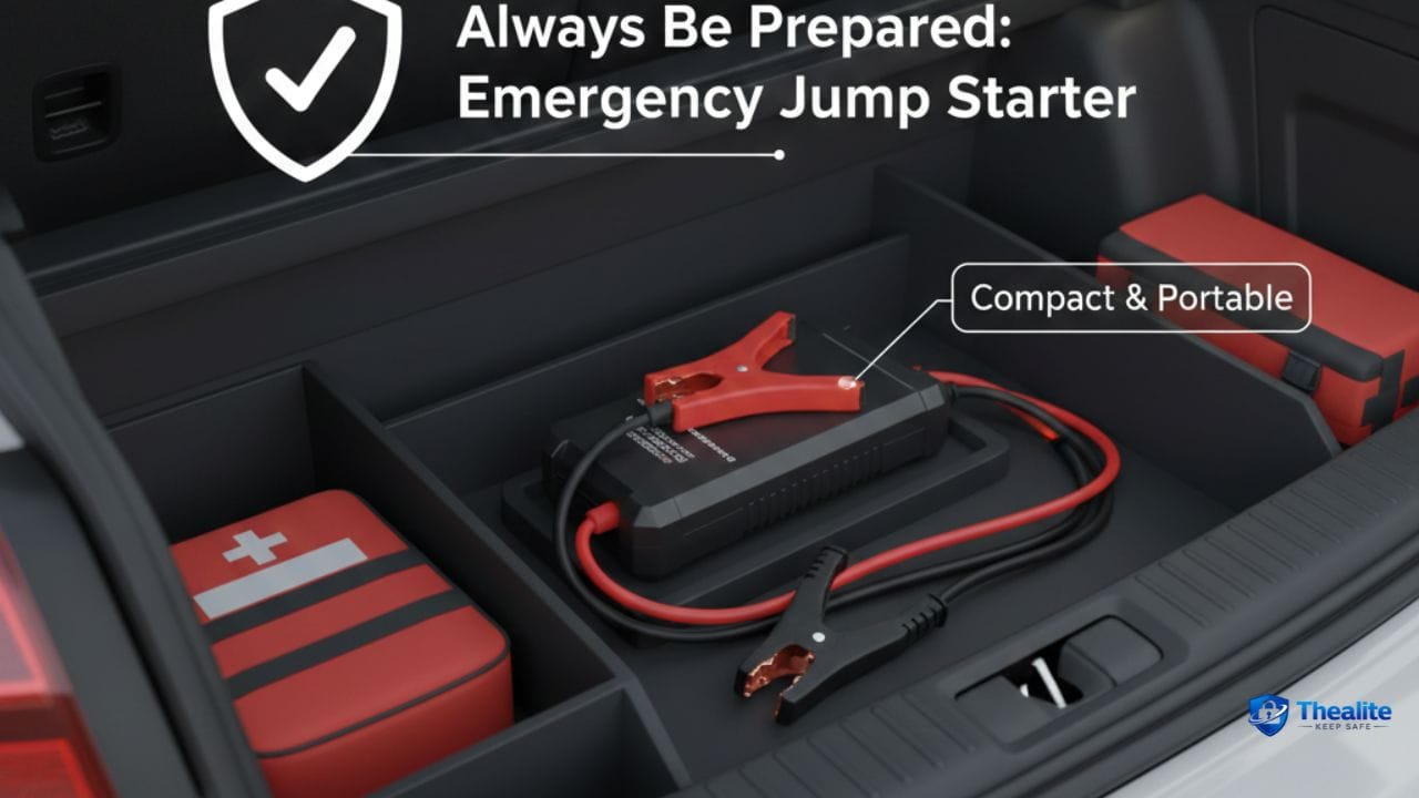 is it safe to keep jump starter in car