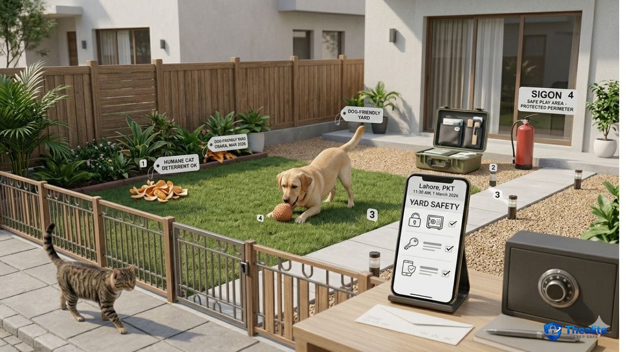 how to keep cats out of yard but safe for dogs
