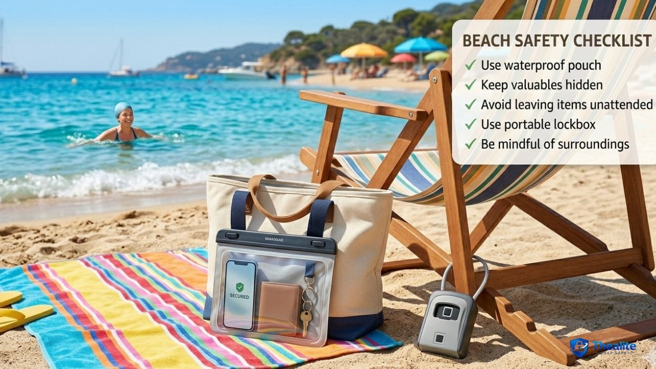 how to keep stuff safe at beach
