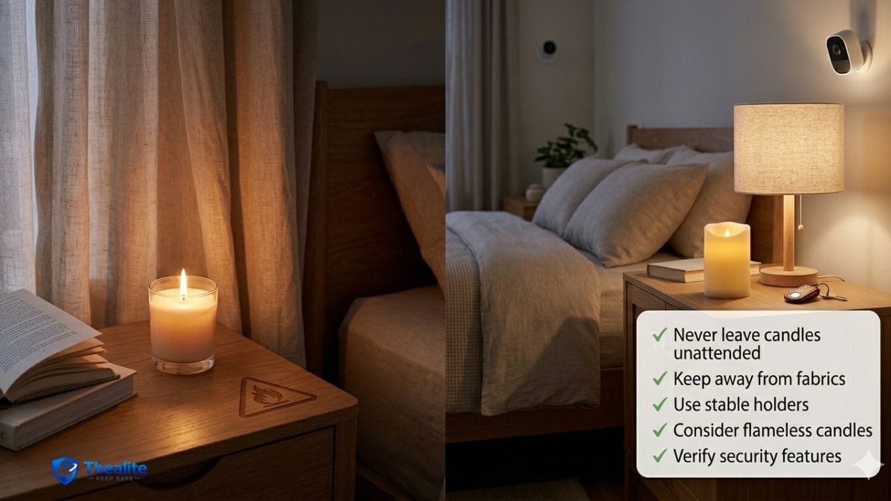is it safe to keep a candle lit all night