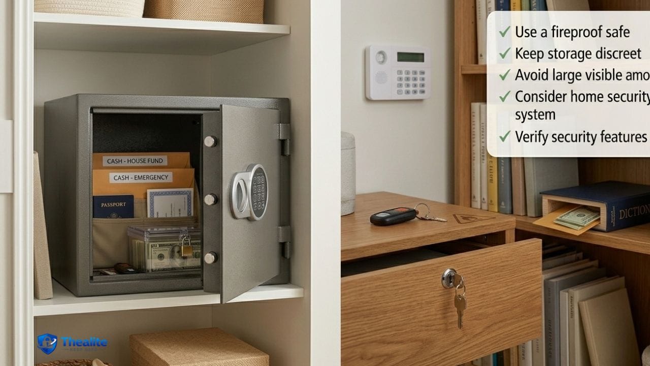 is it safe to keep cash at home