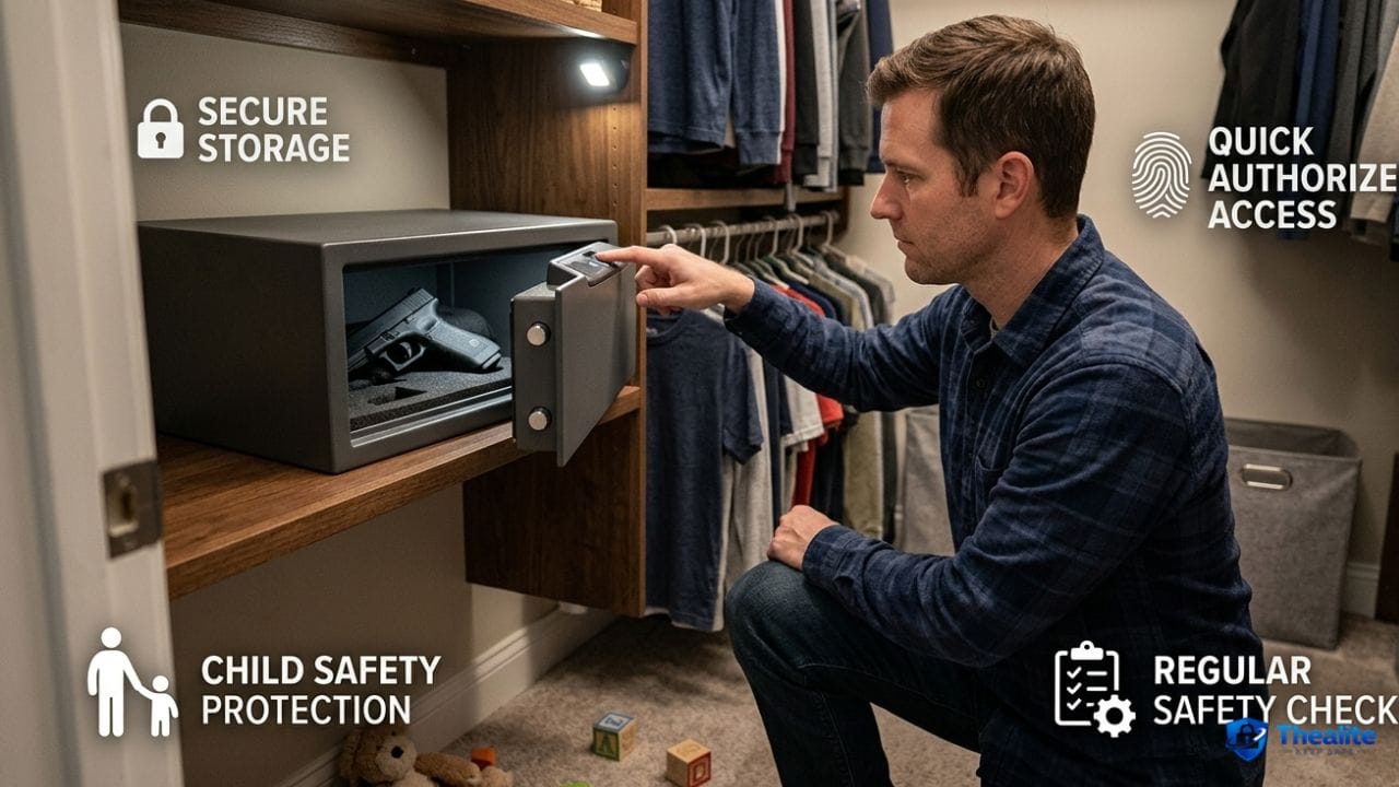vhow to keep gun safe but accessible